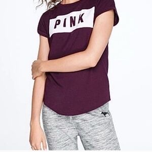 PINK Victoria's Secret Maroon Tee